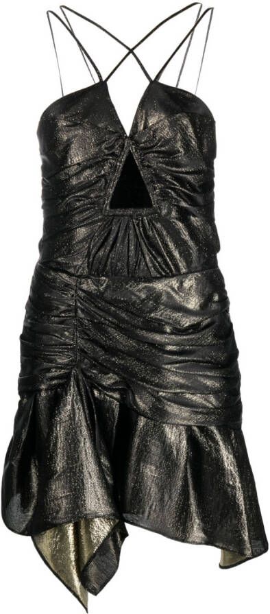 IRO Metallic mini-jurk Zwart