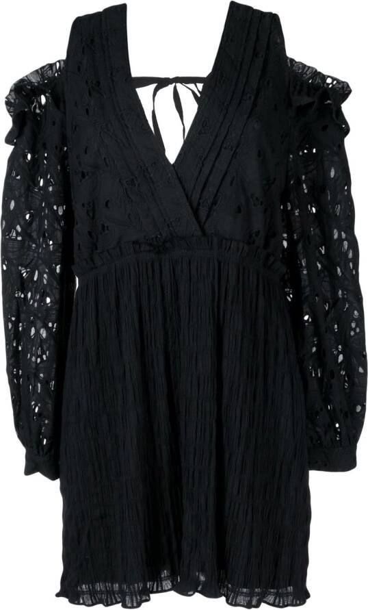 IRO Mini-jurk met borduurwerk Zwart