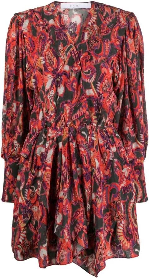 IRO Mini-jurk met paisley-print Rood