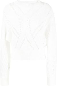 IRO perforated-knit detail jumper Wit