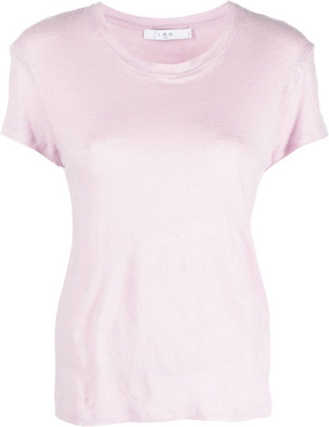 IRO T-shirt met ronde hals Roze