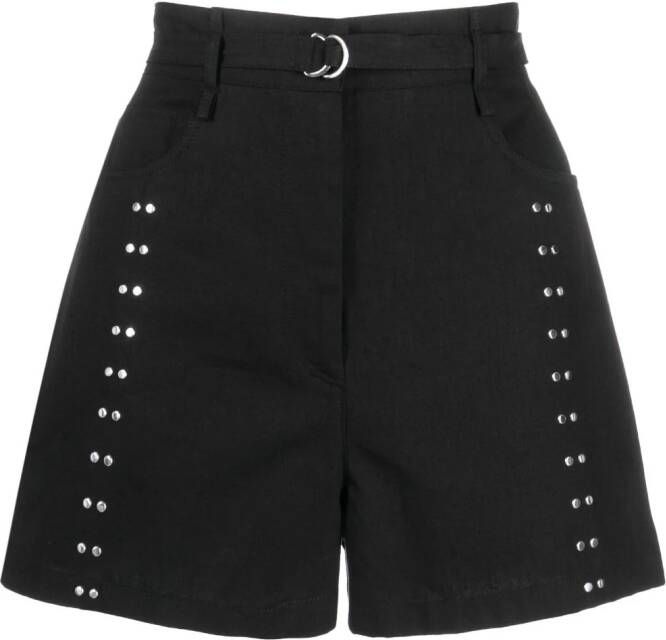IRO Shorts met studs Zwart