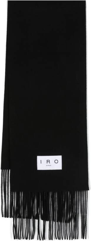 IRO Sjaal met franje Zwart
