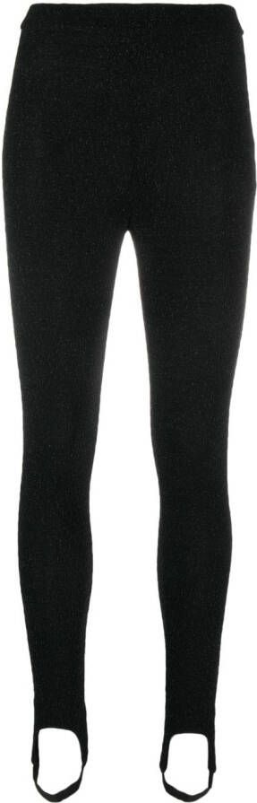 IRO Legging met metallic stiksel Zwart