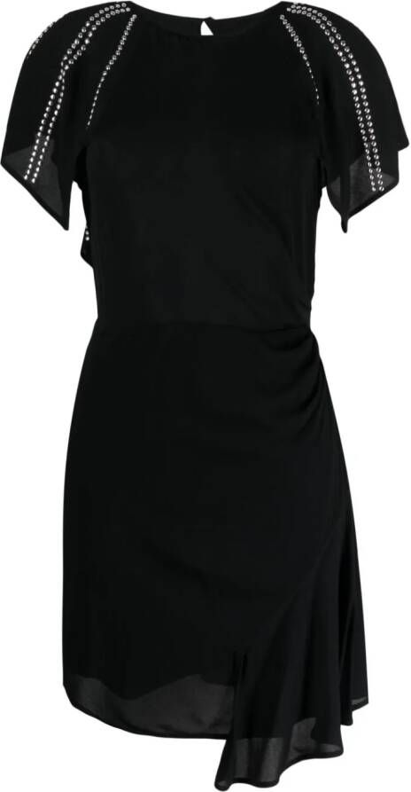 IRO Gedrapeerde mini-jurk Zwart