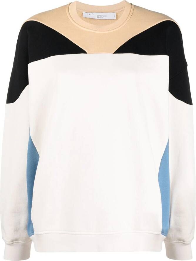 IRO Sweater met colourblocking Beige