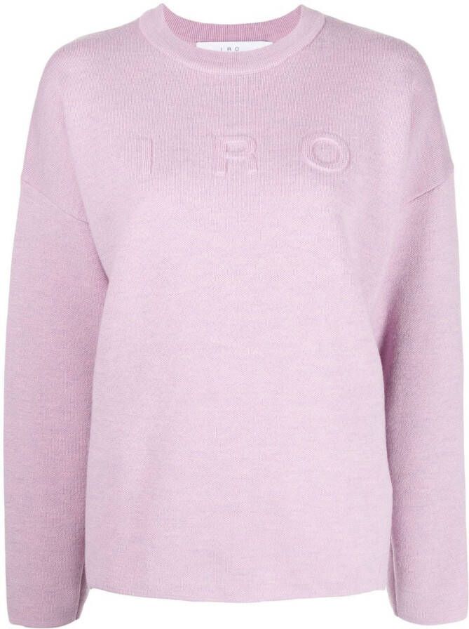 IRO Sweater met logo-reliëf Paars