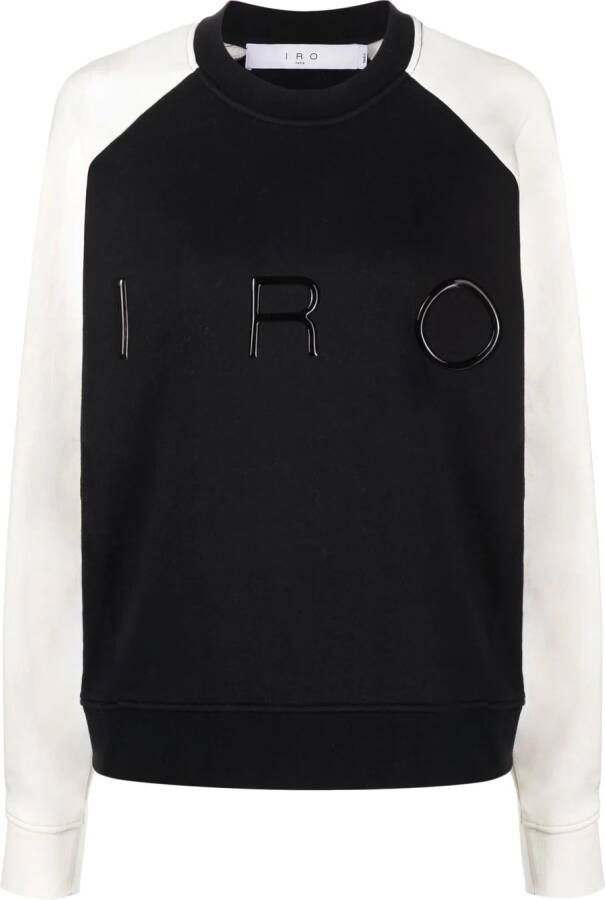 IRO Sweater met logopatch Zwart