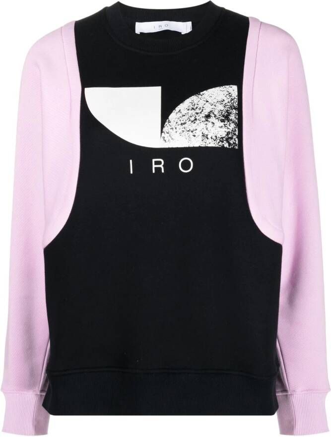 IRO Sweater met logoprint Zwart