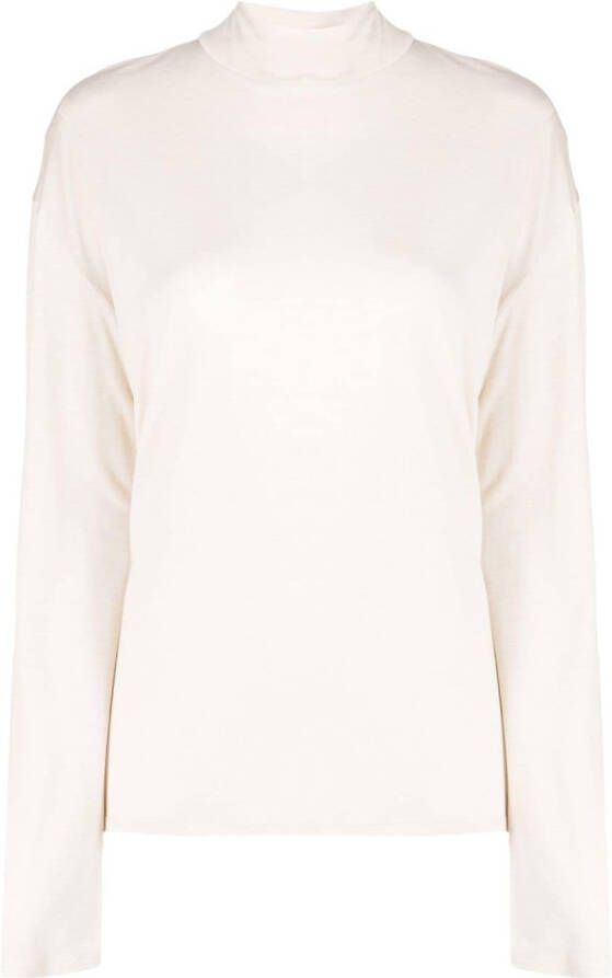IRO T-shirt met col Beige