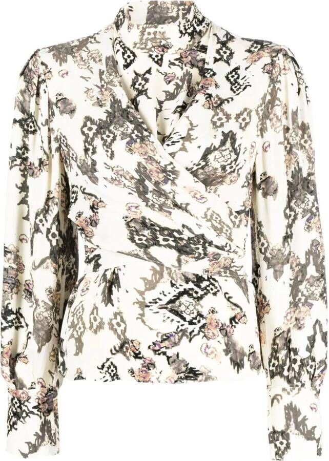 IRO T-shirt met grafische print Beige