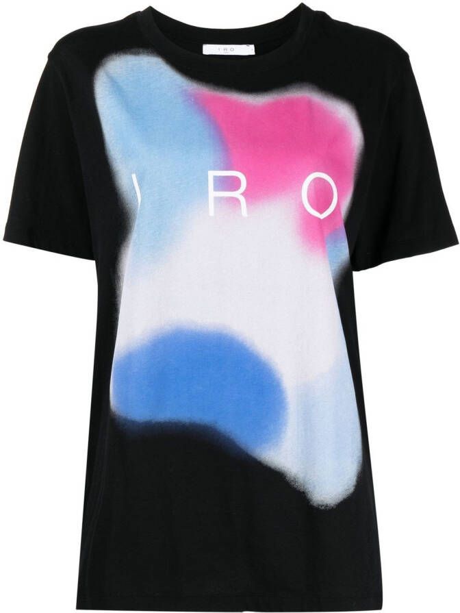 IRO T-shirt met grafische print Zwart