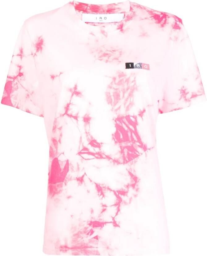 IRO T-shirt met logopatch Roze