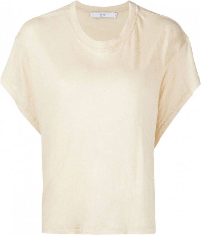 IRO T-shirt met ronde hals Beige