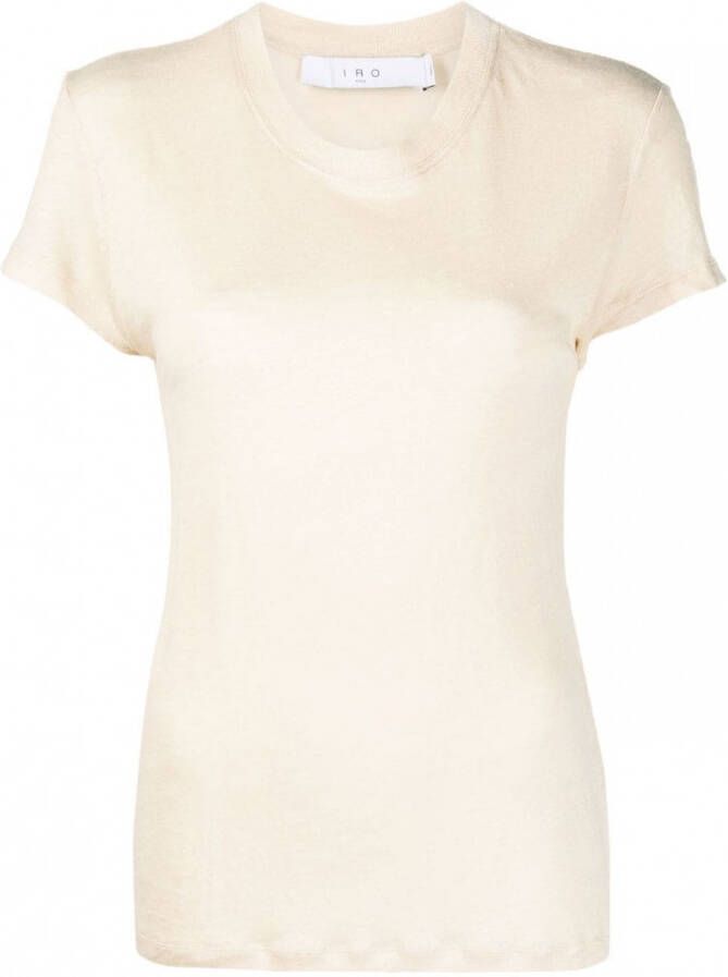 IRO T-shirt met ronde hals Beige