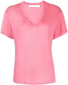 IRO T-shirt met V-hals Roze