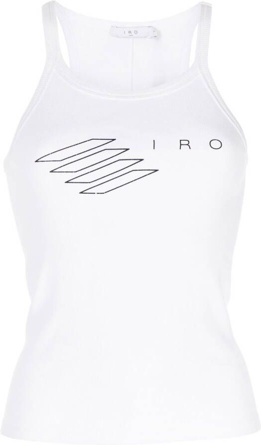 IRO Tanktop met logoprint Wit