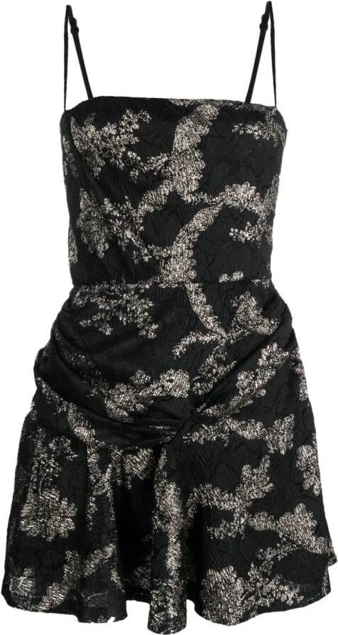 IRO Mini-jurk met bloemenprint Zwart