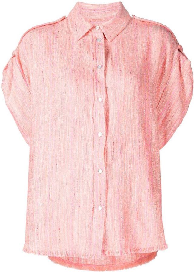 IRO Tweed blouse Roze