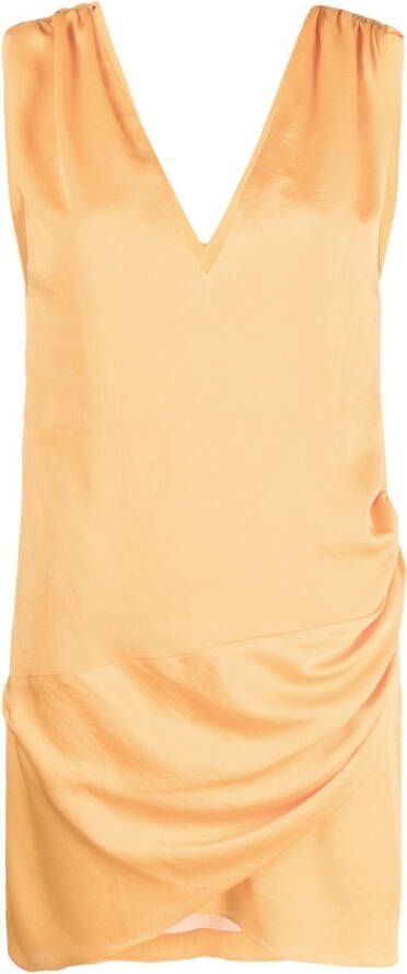 IRO Mini-jurk met V-hals Oranje