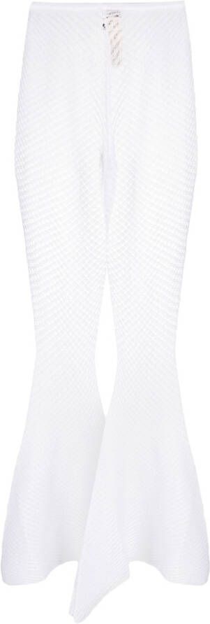 Isa Boulder Flared broek Wit
