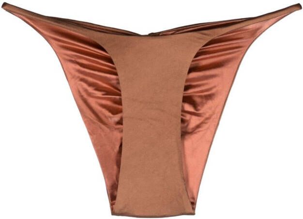 Isa Boulder Bikinislip met gesmockt detail Roze