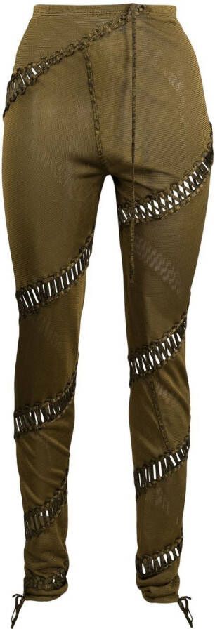 Isa Boulder Fijngebreide legging Groen