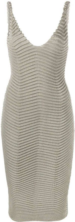Isa Boulder Mouwloze midi-jurk Zilver