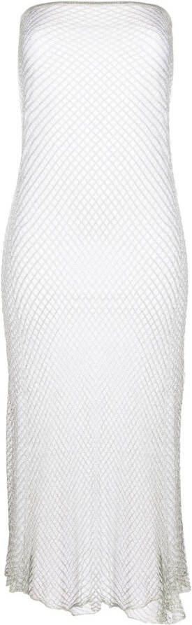 Isa Boulder Strapless jurk Zilver