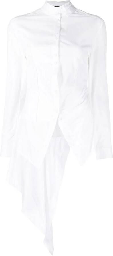 Isabel Benenato Asymmetrische blouse Wit