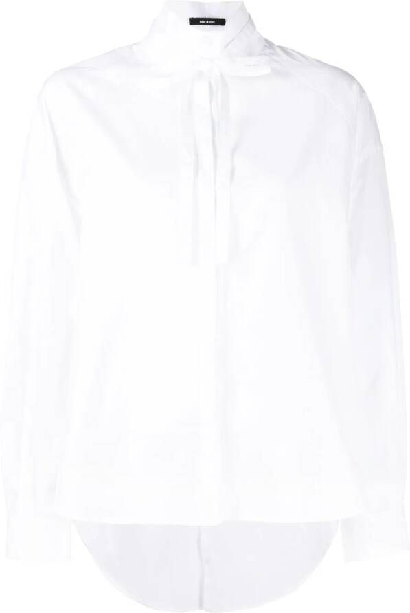 Isabel Benenato Katoenen blouse Wit