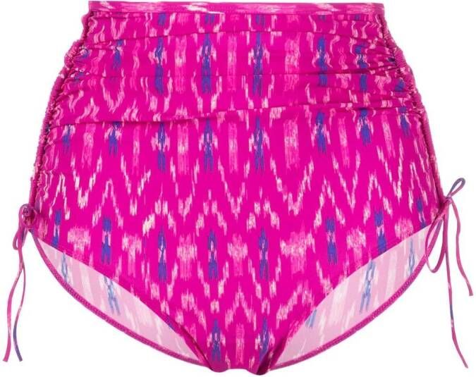 ISABEL MARANT Bikinislip met geometrische print Roze