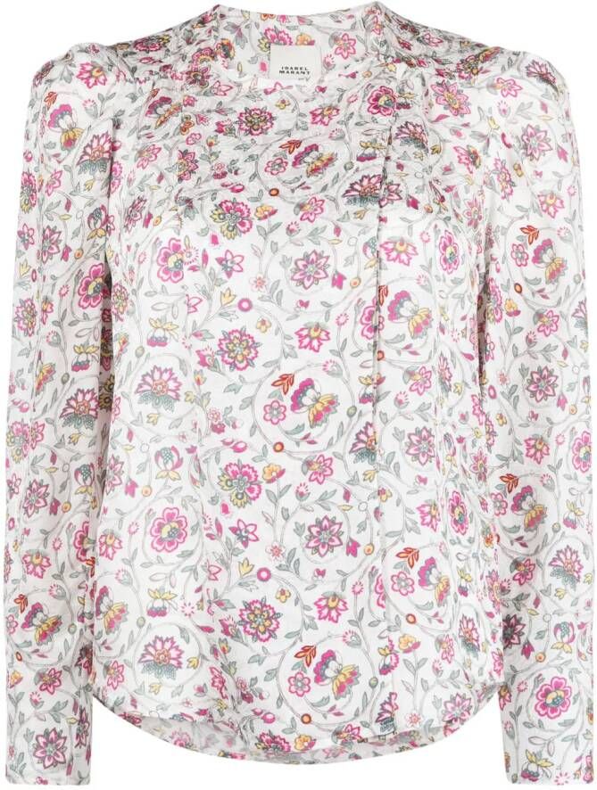 ISABEL MARANT Blouse met bloemenprint Wit
