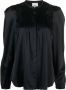 ISABEL MARANT Joanea geplooide blouse Zwart - Thumbnail 1