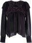 ISABEL MARANT Rokia blouse met kant Zwart - Thumbnail 1