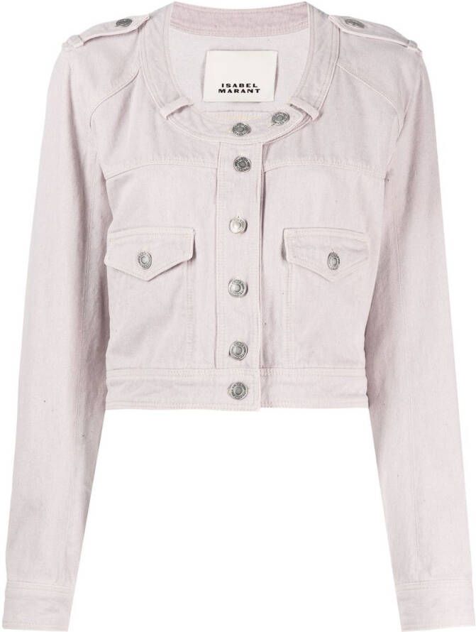 ISABEL MARANT Valene denim jack Roze