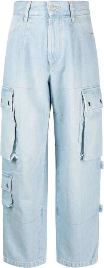 ISABEL MARANT Elore high-waist cargo jeans Blauw