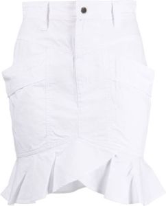 Isabel Marant Étoile asymmetrical cotton skirt Wit