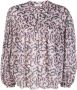 MARANT ÉTOILE Blouse met abstracte print Beige - Thumbnail 1