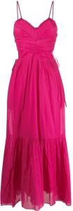 Isabel Marant Étoile gathered cotton maxi dress Roze
