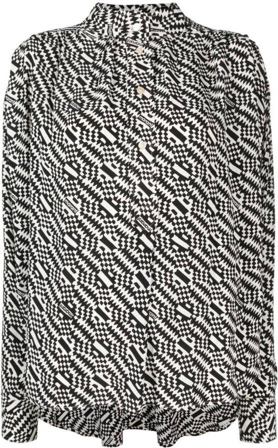 MARANT ÉTOILE Blouse met print Zwart