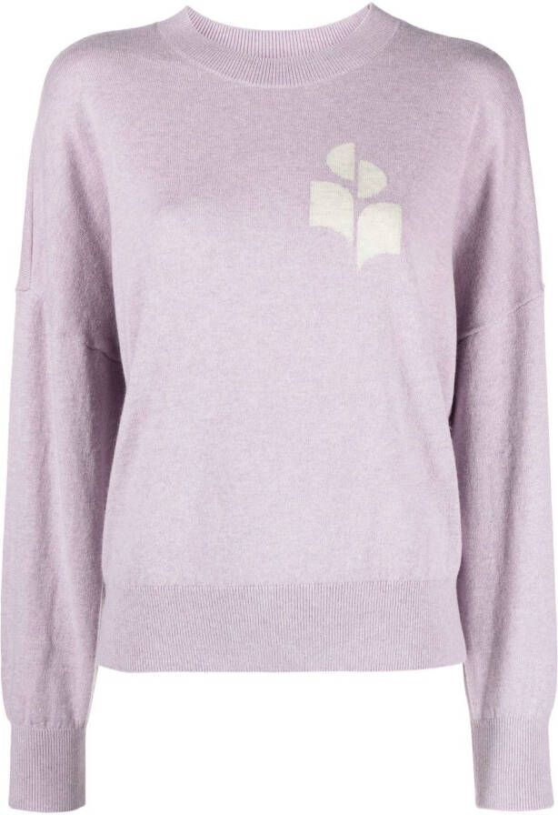 MARANT ÉTOILE Intarsia trui Paars