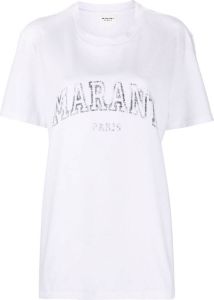 Isabel Marant Étoile logo-print short-sleeved T-shirt Wit