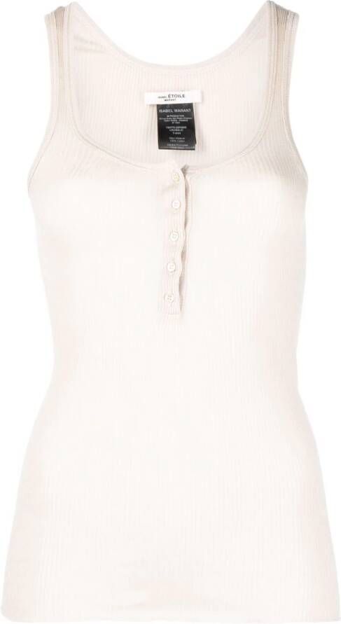 MARANT ÉTOILE Geribbelde top Beige