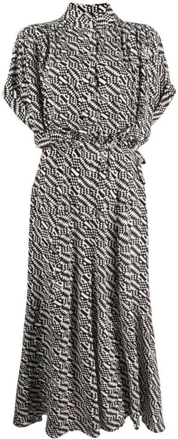 MARANT ÉTOILE Maxi-jurk met geometrische print Wit