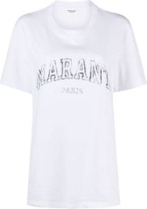 Isabel Marant Étoile T-shirt met logoprint Wit