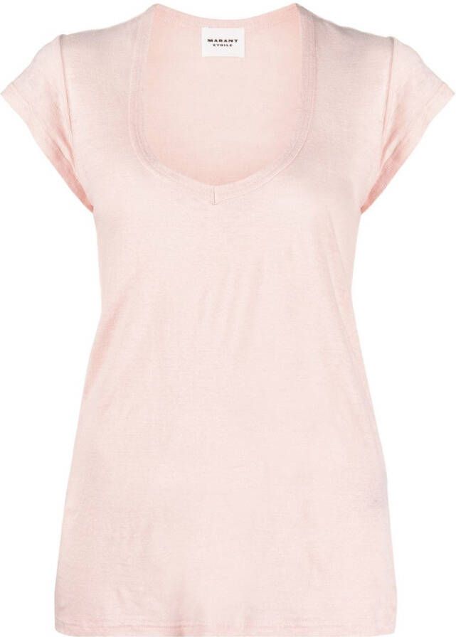 MARANT ÉTOILE T-shirt met V-hals Roze