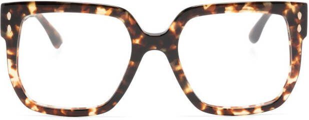 Isabel Marant Eyewear Bril met vierkant montuur Bruin