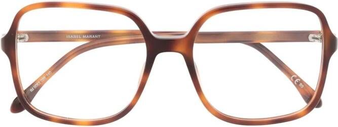 Isabel Marant Eyewear Bril met vierkant montuur Bruin