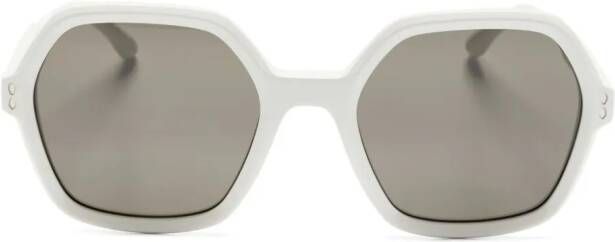 Isabel Marant Eyewear Ely zonnebril met geometrisch montuur Wit
